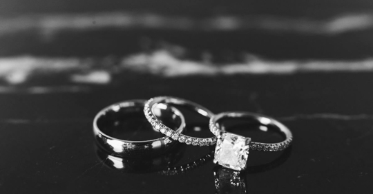 Three rings laying on top of one another