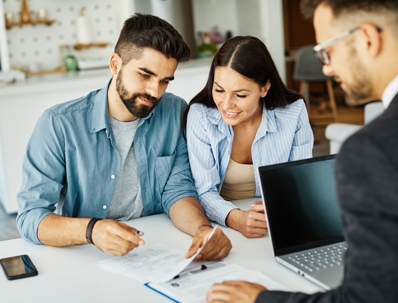 couple consulting with a lawyer